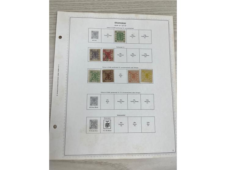 including Shanghai, Chefoo, Chingkiang, Wugu and others. Mostly Shanghai LPO stamps. Plus a fe Amoy, Hankow, Kewkiang LPO sta